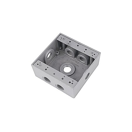 Abb Weatherproof Electrical Box, 2-Gang, 31.8 Cu. In., Material: Aluminum Die Cast 2IH7S2-2